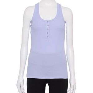 SO Ribbed Snap Henley Tank Top